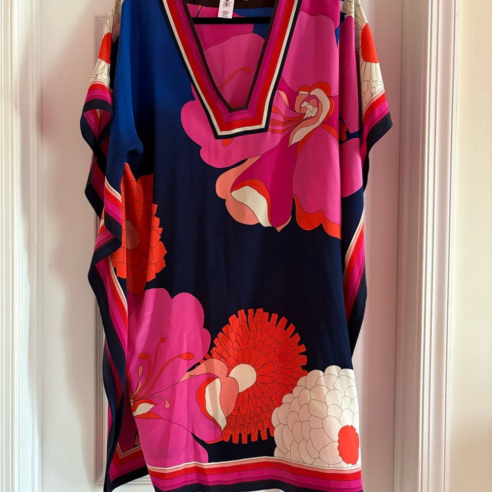 Trina Turk Pink and Blue Floral Mini Dress